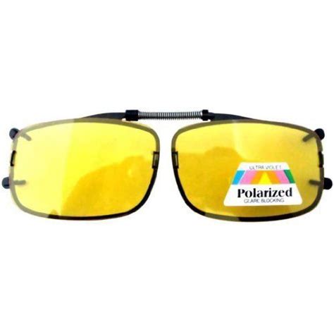 yellow polarized clip on sunglasses